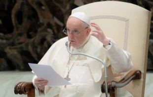 Pope Francis’ general audience in the Paul VI Hall at the Vatican, Aug. 25, 2021. Daniel Ibáñez/CNA.